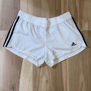 White adidas shorts